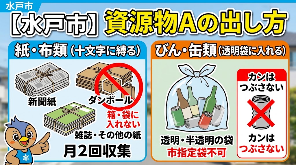 水戸市資源ごみの出し方